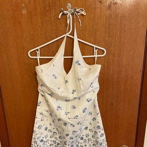 Light Floral Halter Dress